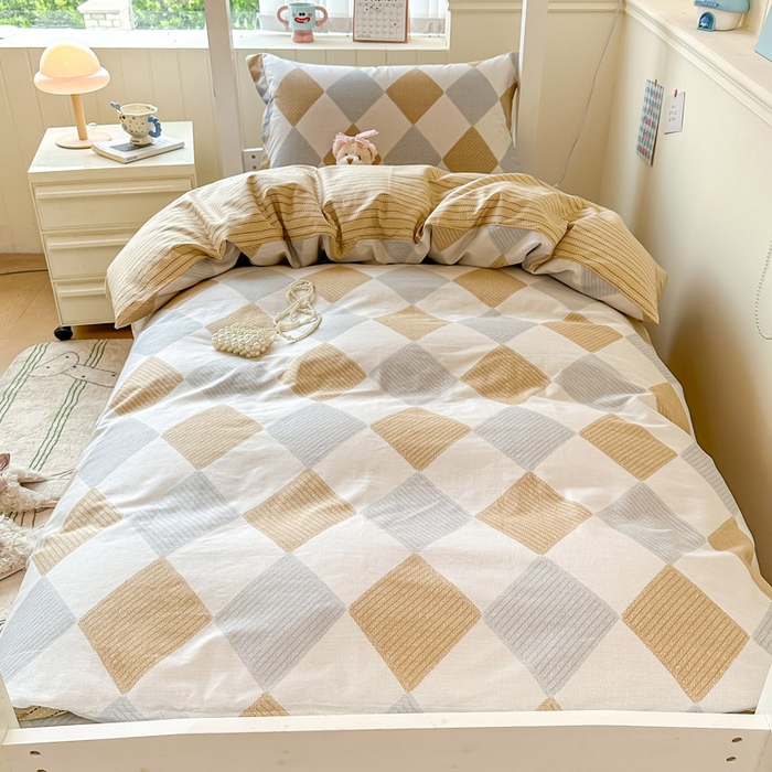 91家纺网 家纺一手货源 找家纺 2025新款学生宿舍全棉三件套 瑞吉斯