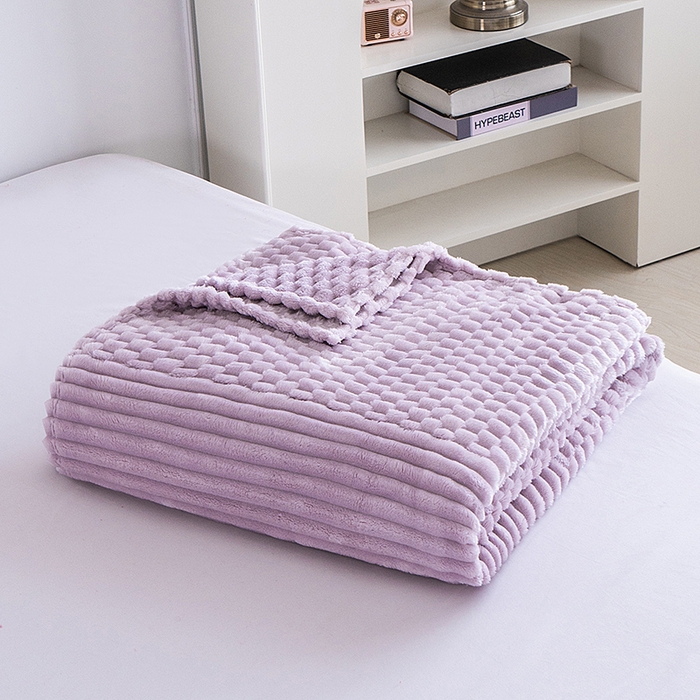 91家纺网 家纺一手货源 找家纺 楼兰公主 2025新款金龟绒多功能毛毯 金龟绒-紫色