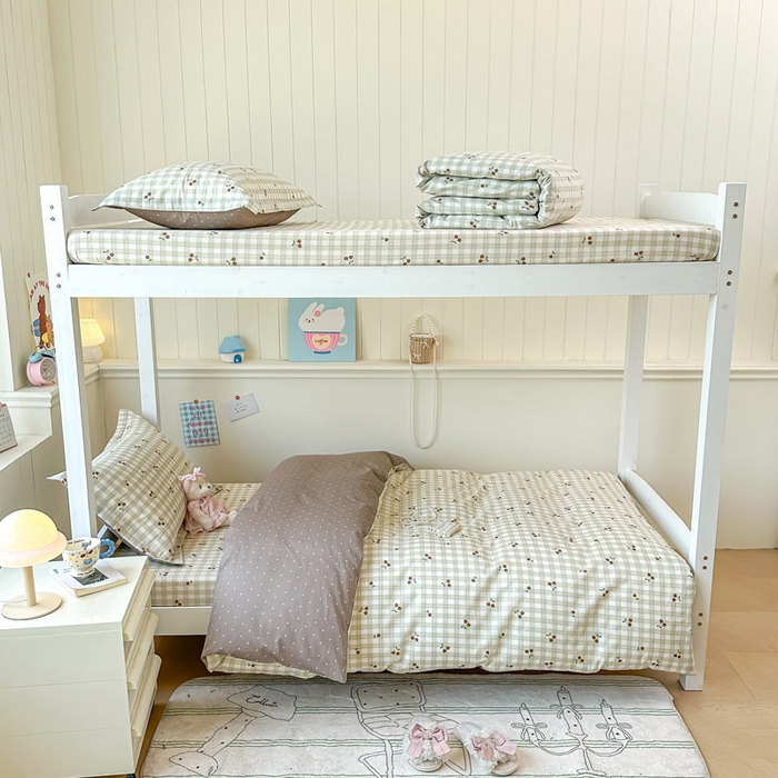 91家纺网 家纺一手货源 找家纺 2025新款学生宿舍全棉三件套 酸甜樱桃