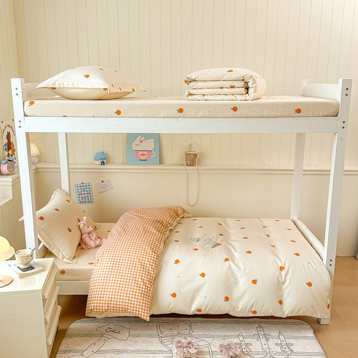 91家纺网 家纺一手货源 找家纺 2025新款学生宿舍全棉三件套 甜桔