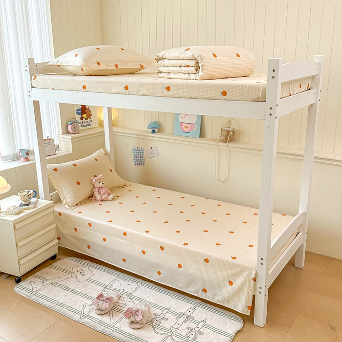 91家纺网 家纺一手货源 找家纺 2025新款学生宿舍全棉三件套 甜桔