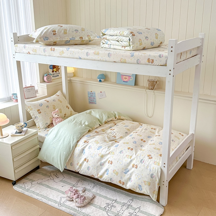 91家纺网 家纺一手货源 找家纺 2025新款学生宿舍全棉三件套 童趣绘彩