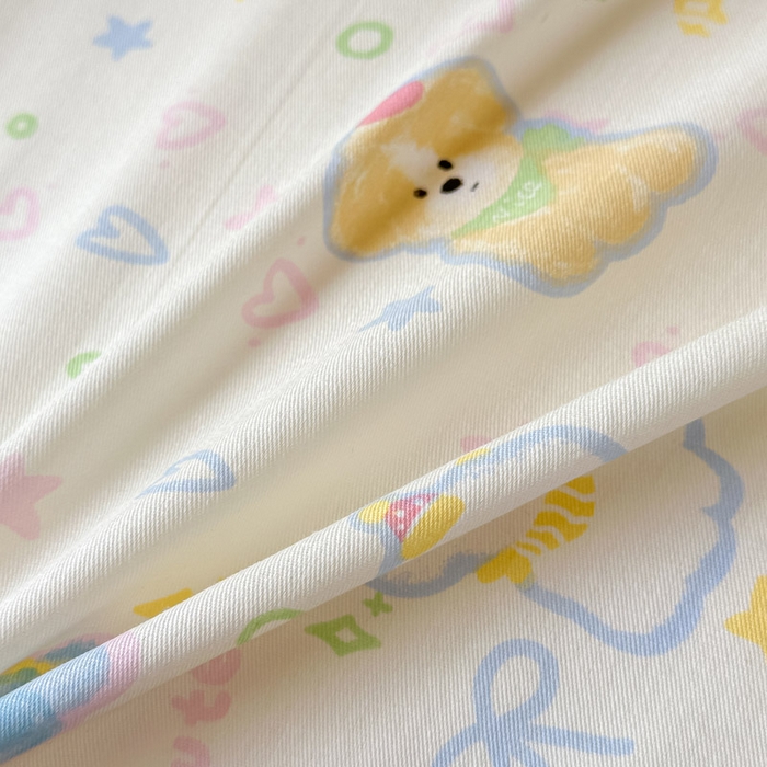 91家纺网 家纺一手货源 找家纺 2025新款学生宿舍全棉三件套 童趣绘彩