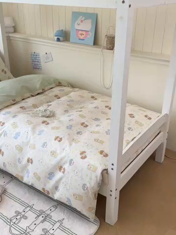 91家纺网 家纺一手货源 找家纺 2025新款学生宿舍全棉三件套 童趣绘彩