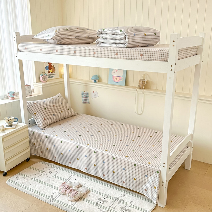 91家纺网 家纺一手货源 找家纺 2025新款学生宿舍全棉三件套 原点