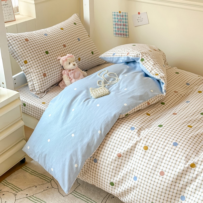 91家纺网 家纺一手货源 找家纺 2025新款学生宿舍全棉三件套 原点