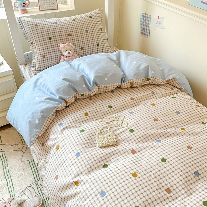 91家纺网 家纺一手货源 找家纺 2025新款学生宿舍全棉三件套 原点