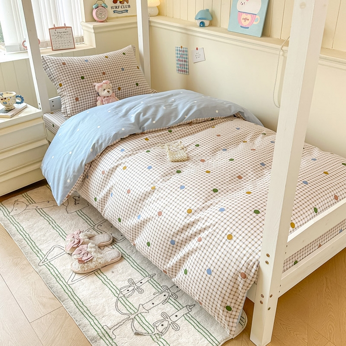 91家纺网 家纺一手货源 找家纺 2025新款学生宿舍全棉三件套 原点