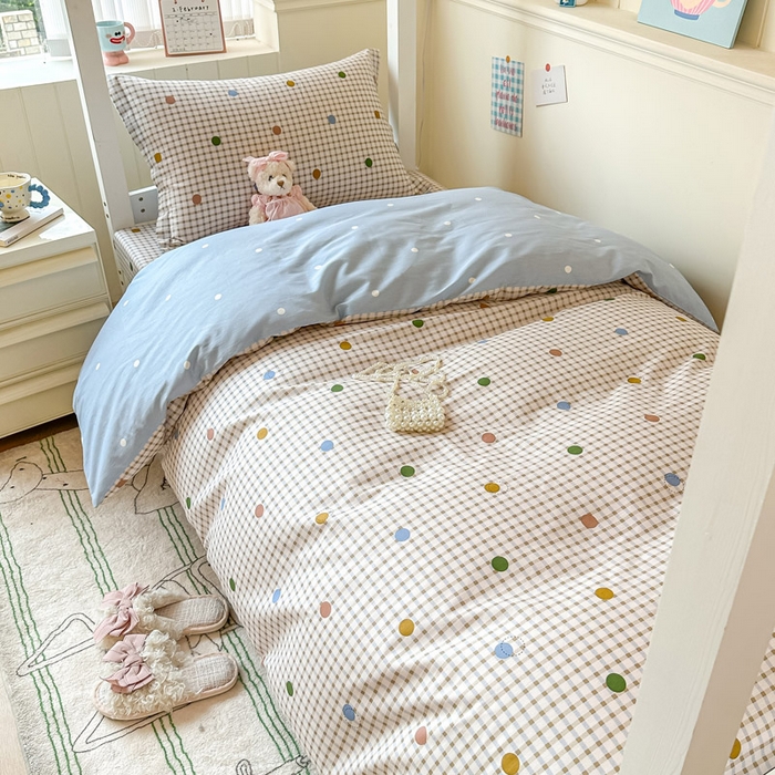 91家纺网 家纺一手货源 找家纺 2025新款学生宿舍全棉三件套 原点