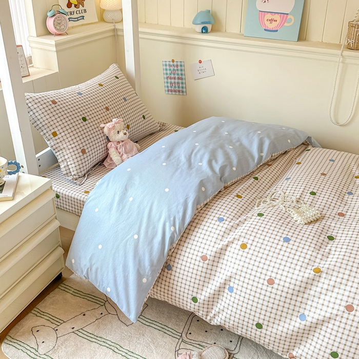 91家纺网 家纺一手货源 找家纺 2025新款学生宿舍全棉三件套 原点