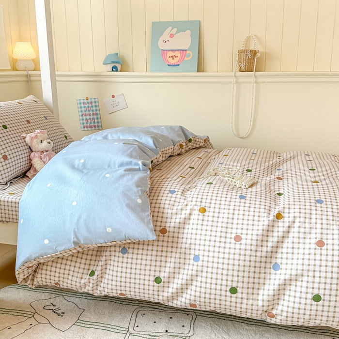 91家纺网 家纺一手货源 找家纺 2025新款学生宿舍全棉三件套 原点