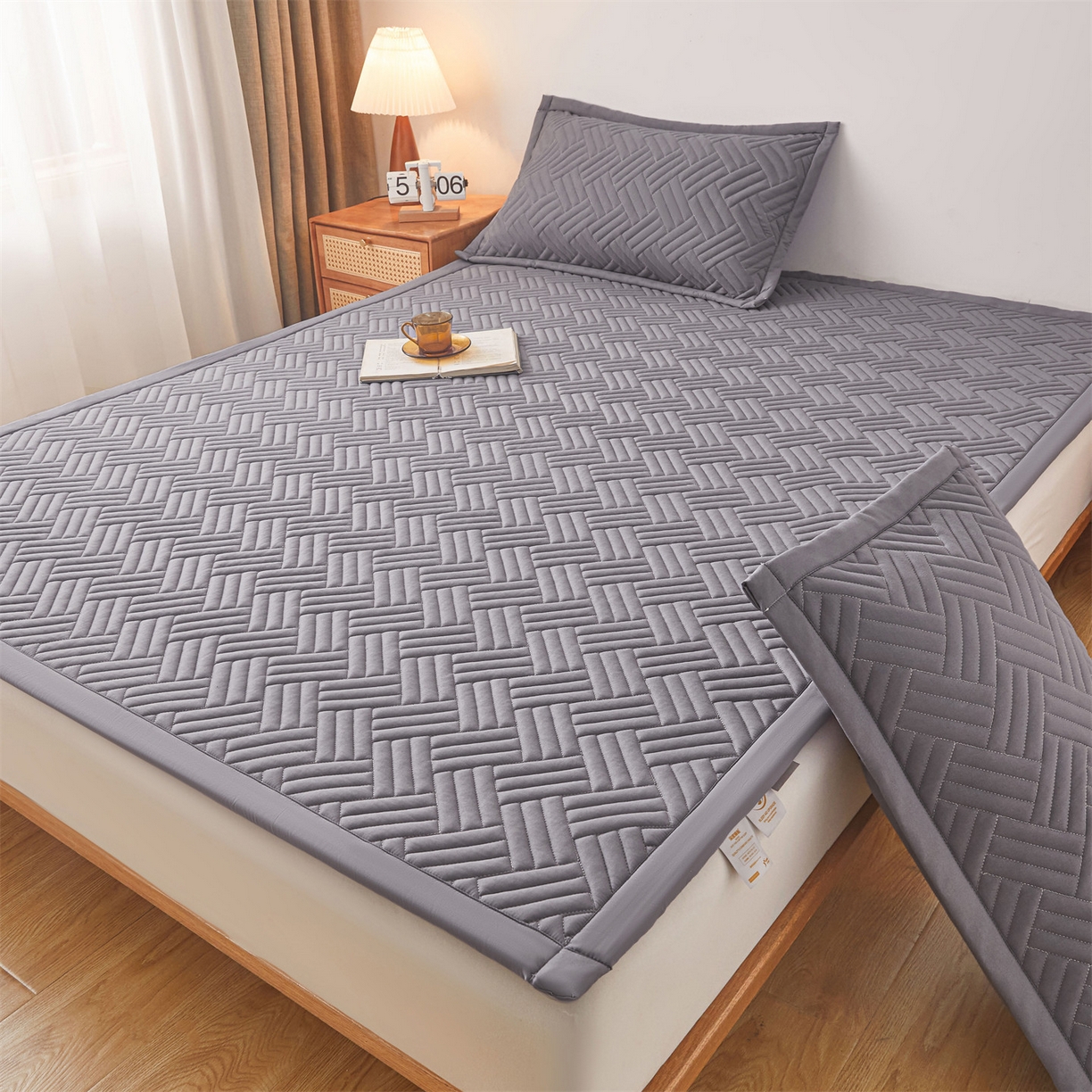 91家纺网 家纺一手货源 找家纺 （总）雯豆家纺 2025新品四季款加厚床褥垫子床垫保护垫四季通用