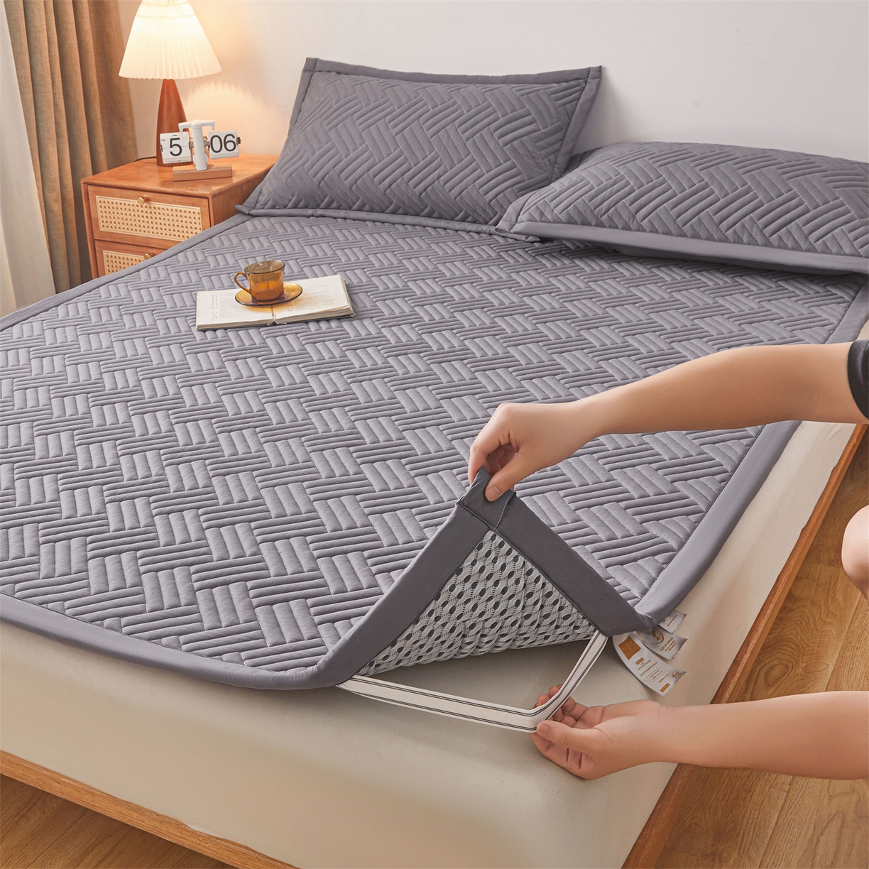 91家纺网 家纺一手货源 找家纺 （总）雯豆家纺 2025新品四季款加厚床褥垫子床垫保护垫四季通用