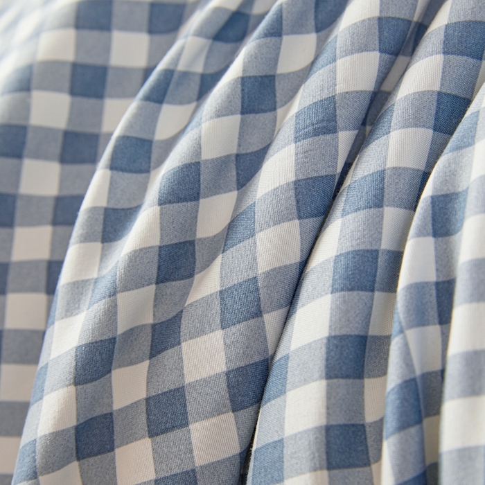 91家纺网 家纺一手货源 找家纺 美尔惠家纺 2025新款无印水洗棉格子春秋被冬被被子被芯学生季被芯 蓝小格