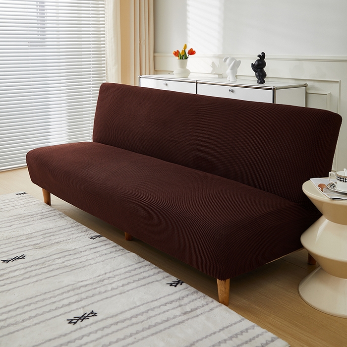 91家纺网 家纺一手货源 找家纺 逐日沙发套2025新款玉米绒沙发床套 深咖