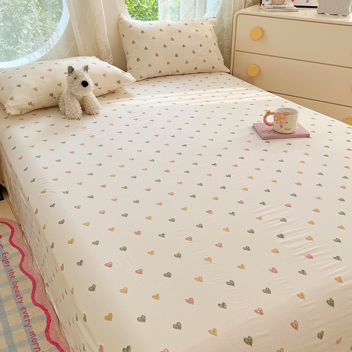 91家纺网 家纺一手货源 找家纺 （总）卡迪熊家纺 2025新款印花木m双层纱床单系列