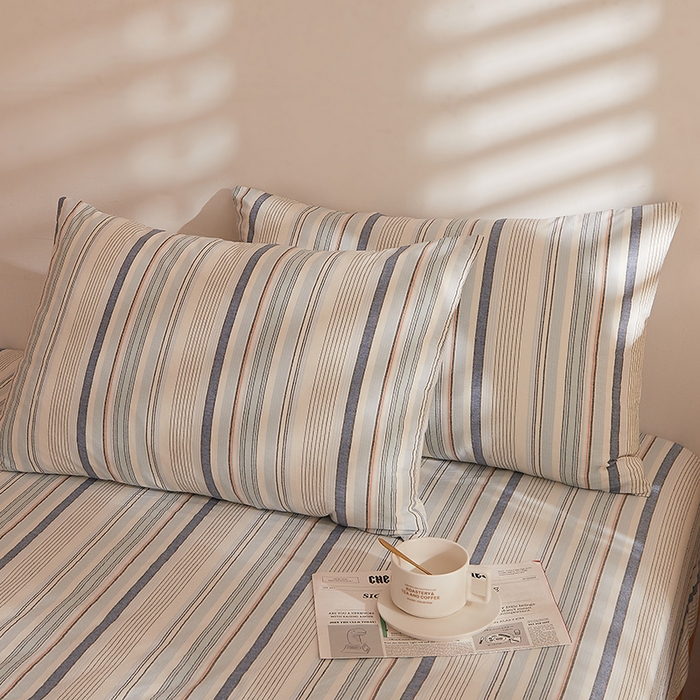 91家纺网 家纺一手货源 找家纺 DoDo 兜兜 2025新款全棉纯棉水洗棉系列单枕套【可定做尺寸】 米拉-蓝