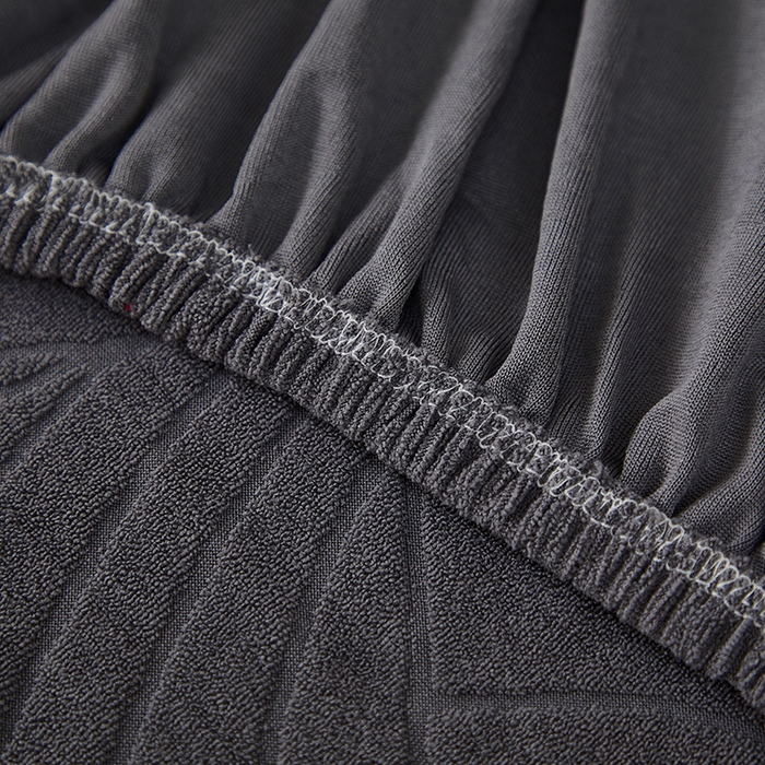 91家纺网 家纺一手货源 找家纺 逐日沙发套2025新款大树叶沙发床套 防水提花大树叶 -深灰