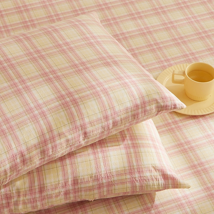 91家纺网 家纺一手货源 找家纺 DoDo 兜兜 2026新款全棉纯棉水洗棉系列单床单【可定做尺寸】 曼达-粉