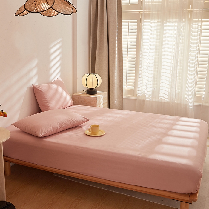 91家纺网 家纺一手货源 找家纺 DoDo 兜兜 2025新款全棉纯棉水洗棉大床床笠【可定做尺寸】 茶粉