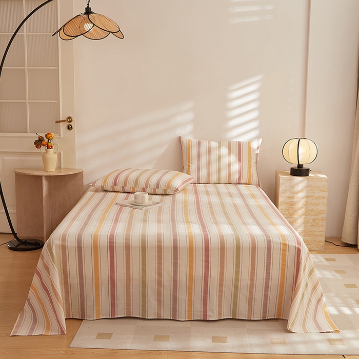 91家纺网 家纺一手货源 找家纺 DoDo 兜兜 2026新款全棉纯棉水洗棉系列单床单【可定做尺寸】 里威-深咖