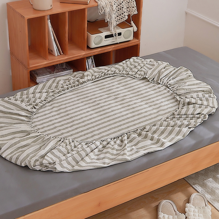 91家纺网 家纺一手货源 找家纺 DoDo 兜兜 2026新款全棉纯棉水洗棉学生床笠【可定做尺寸】 北辰-灰