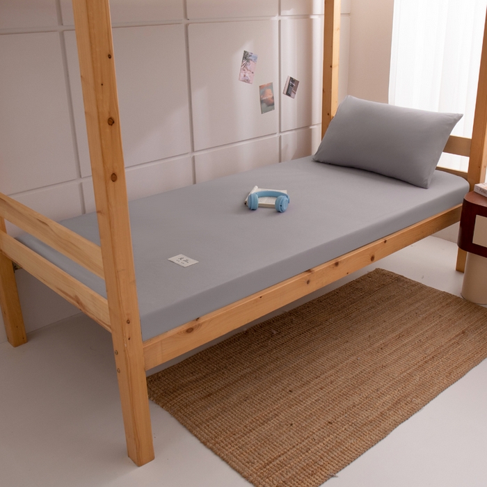 91家纺网 家纺一手货源 找家纺 暖季家纺2025新款无印风学生防水床笠 防水-魅影灰