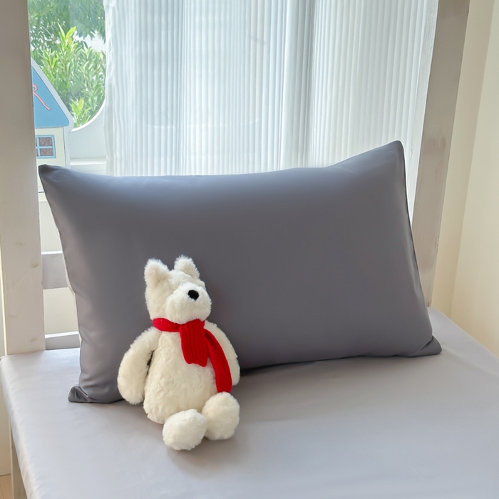 91家纺网 家纺一手货源 找家纺 简冠家纺 2025新款13372全棉纯色学生三件套 深灰+浅灰