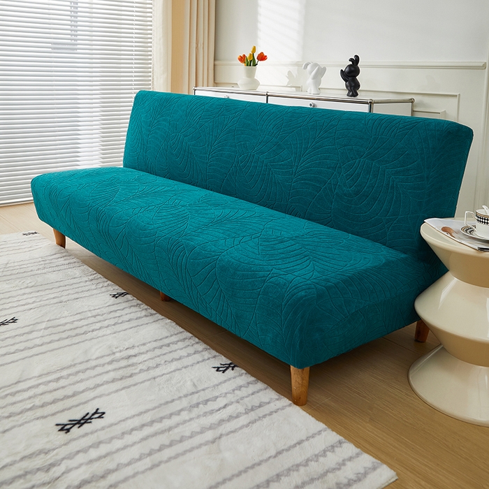 91家纺网 家纺一手货源 找家纺 逐日沙发套2025新款大树叶沙发床套 防水提花大树叶 -翠绿