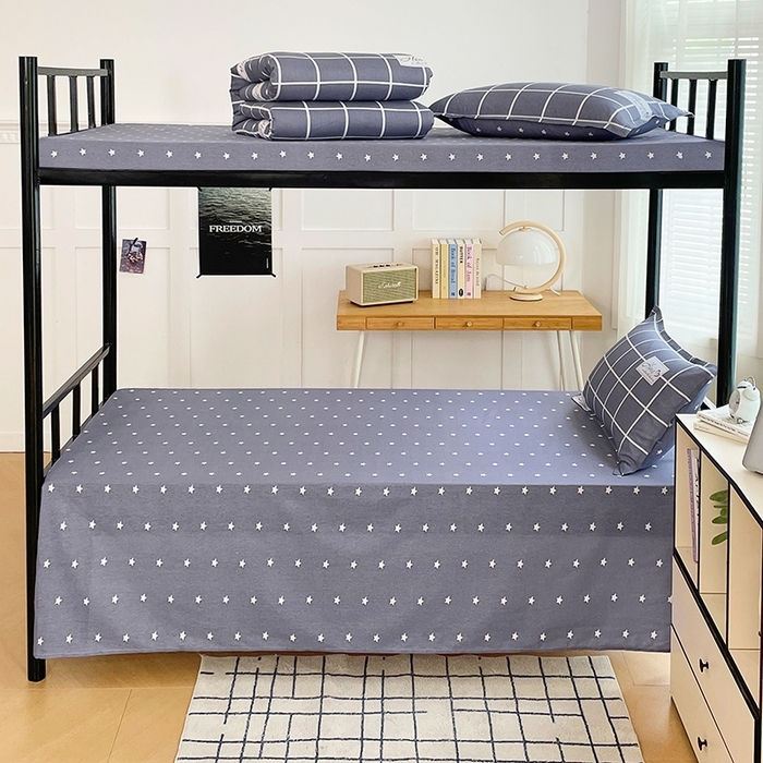 91家纺网 家纺一手货源 找家纺 （总）锦润 2025新款印花12868全棉学生宿舍三件套纯棉六件套