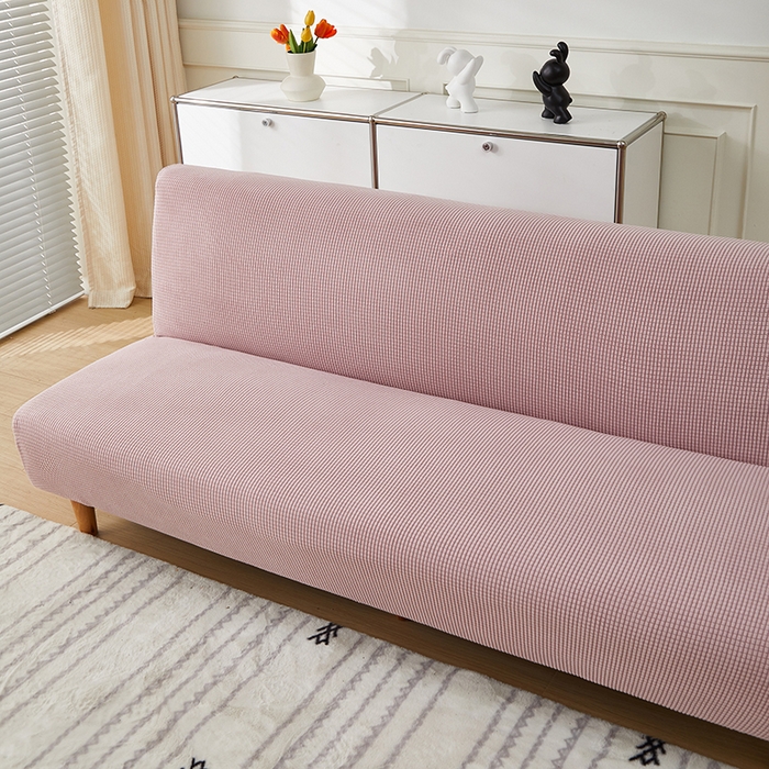 91家纺网 家纺一手货源 找家纺 逐日沙发套2025新款玉米绒沙发床套 暗粉