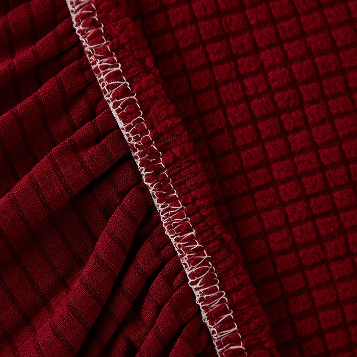 91家纺网 家纺一手货源 找家纺 逐日沙发套2025新款玉米绒沙发床套 拉菲红