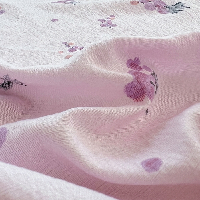 91家纺网 家纺一手货源 找家纺 （总）彩韵家纺 2025新款印花木m双层纱床单系列