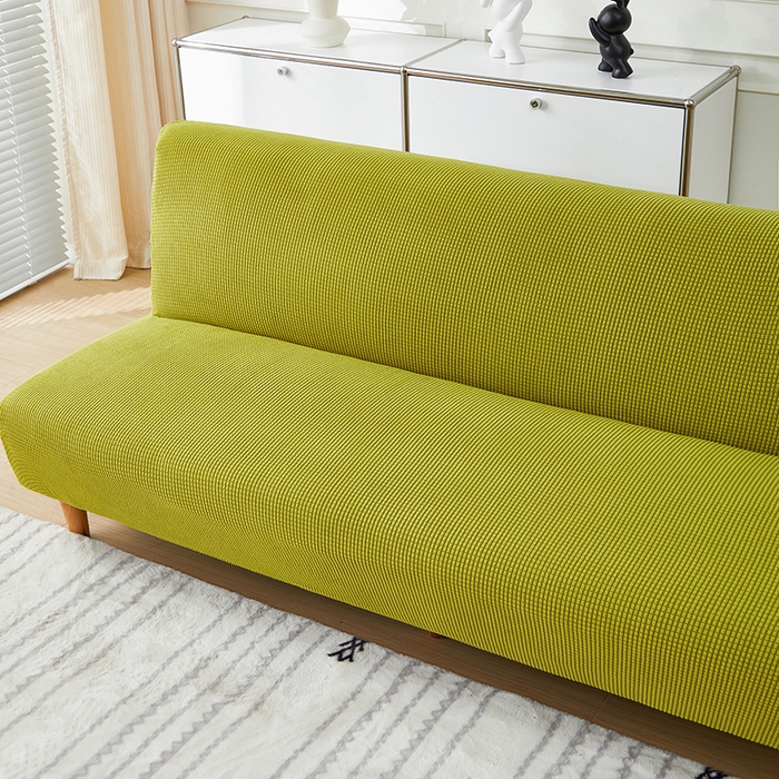 91家纺网 家纺一手货源 找家纺 逐日沙发套2025新款玉米绒沙发床套 翠绿黄