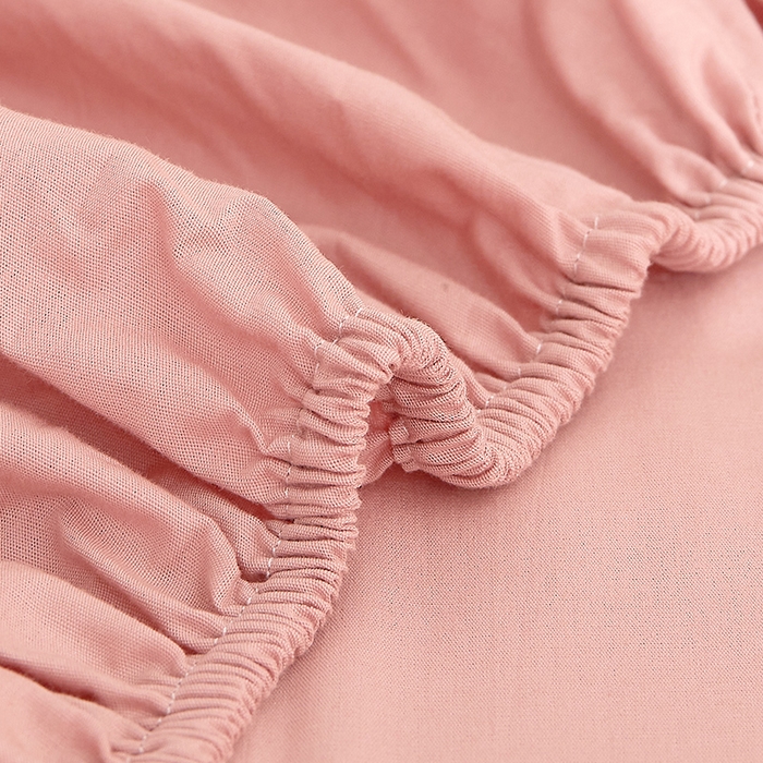 91家纺网 家纺一手货源 找家纺 DoDo 兜兜 2026新款全棉纯棉水洗棉学生床笠【可定做尺寸】 茶粉