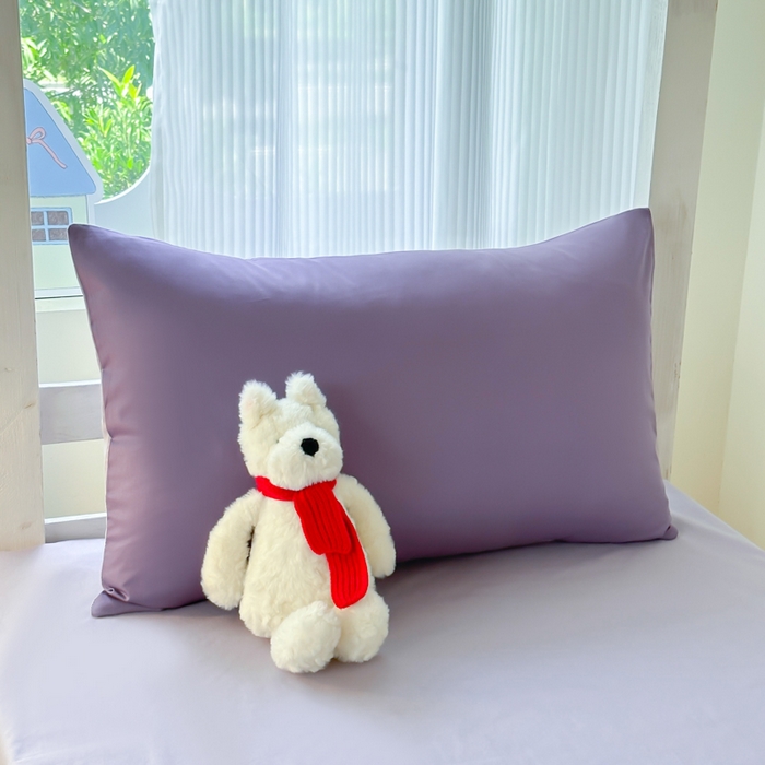 91家纺网 家纺一手货源 找家纺 简冠家纺 2025新款13372全棉纯色学生三件套 深紫+浅紫