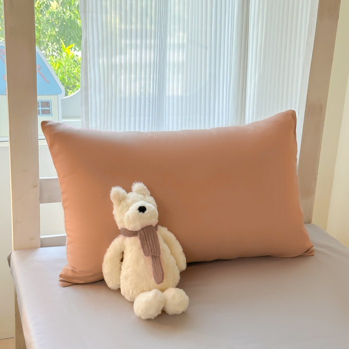 91家纺网 家纺一手货源 找家纺 简冠家纺 2025新款13372全棉纯色学生三件套 藕粉+浅灰