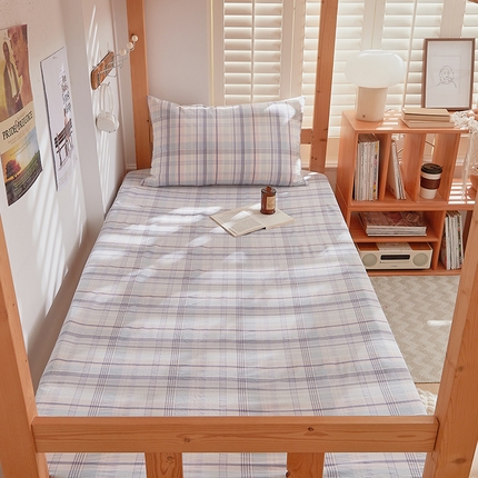 91家纺网 家纺一手货源 找家纺 （总）DoDo 兜兜 2025新款全棉纯棉水洗棉学生床笠【可定做尺寸】