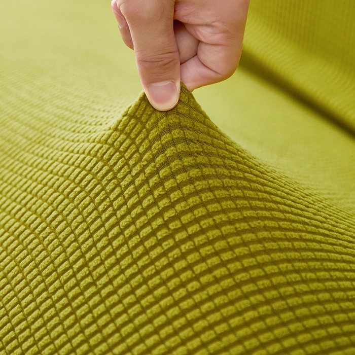 91家纺网 家纺一手货源 找家纺 逐日沙发套2025新款玉米绒沙发床套 翠绿黄