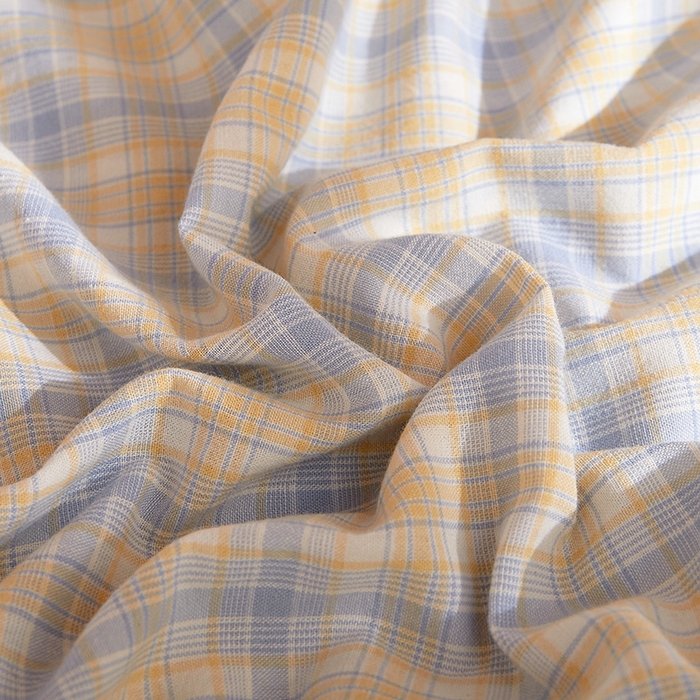 91家纺网 家纺一手货源 找家纺 DoDo 兜兜 2025新款全棉纯棉水洗棉学生床笠【可定做尺寸】 麦田-灰蓝