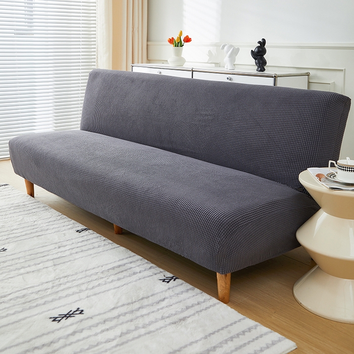 91家纺网 家纺一手货源 找家纺 逐日沙发套2025新款玉米绒沙发床套 深灰