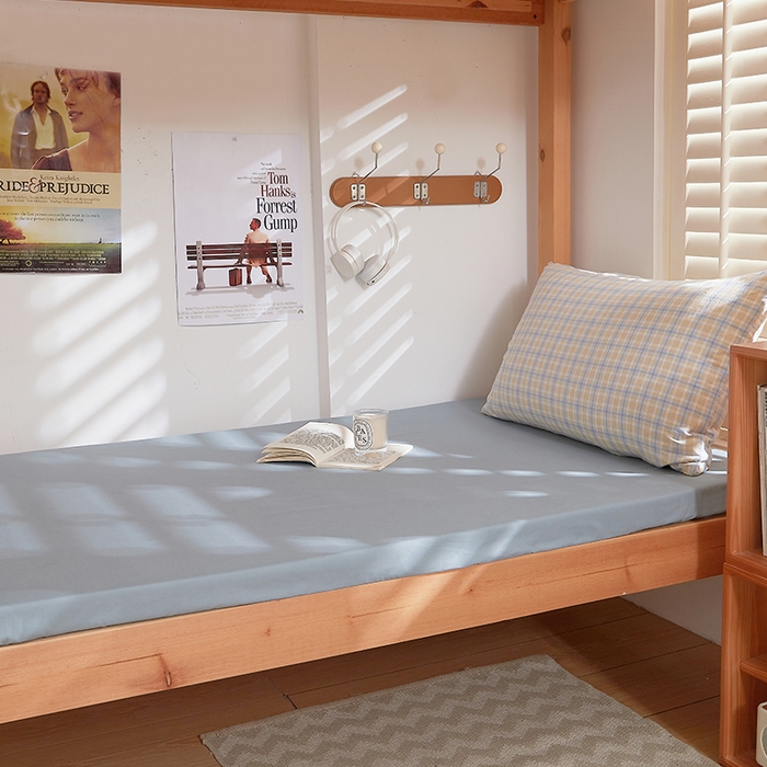 91家纺网 家纺一手货源 找家纺 DoDo 兜兜 2025新款全棉纯棉水洗棉学生床笠【可定做尺寸】 海盐兰