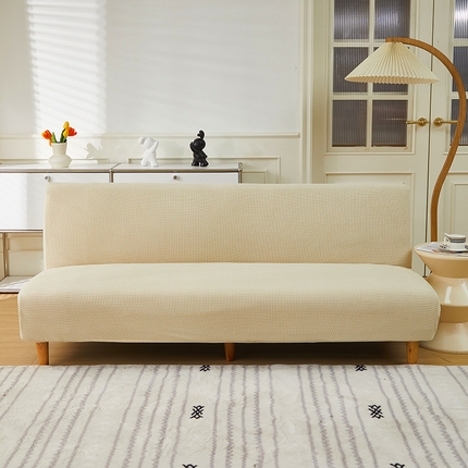 逐日沙发套2025新款玉米绒沙发床套 米黄