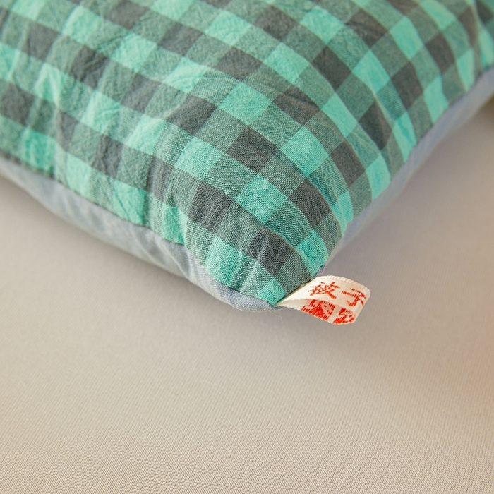 91家纺网 家纺一手货源 找家纺 美尔惠家纺 2025新款无印水洗棉格子春秋被冬被被子被芯学生季被芯 蓝绿小格