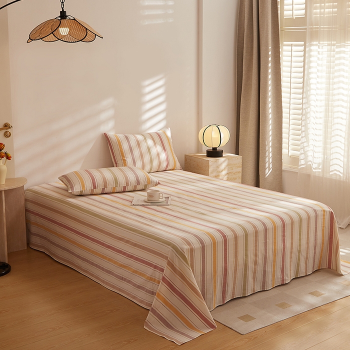 91家纺网 家纺一手货源 找家纺 DoDo 兜兜 2026新款全棉纯棉水洗棉系列单床单【可定做尺寸】 里威-深咖