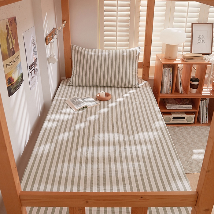 91家纺网 家纺一手货源 找家纺 DoDo 兜兜 2026新款全棉纯棉水洗棉学生床笠【可定做尺寸】 北辰-灰