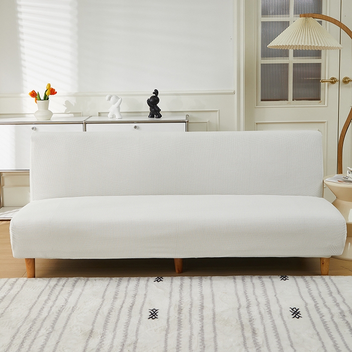 91家纺网 家纺一手货源 找家纺 逐日沙发套2025新款玉米绒沙发床套 白色