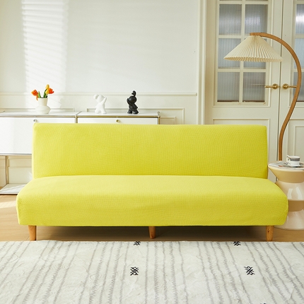 逐日沙发套2025新款玉米绒沙发床套 柠檬黄