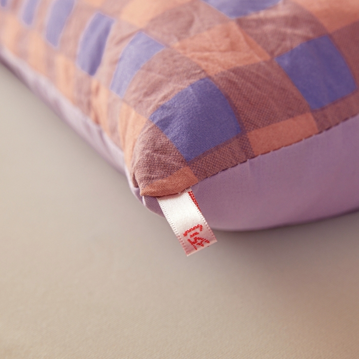 91家纺网 家纺一手货源 找家纺 美尔惠家纺 2025新款无印水洗棉格子春秋被冬被被子被芯学生季被芯 粉紫中格