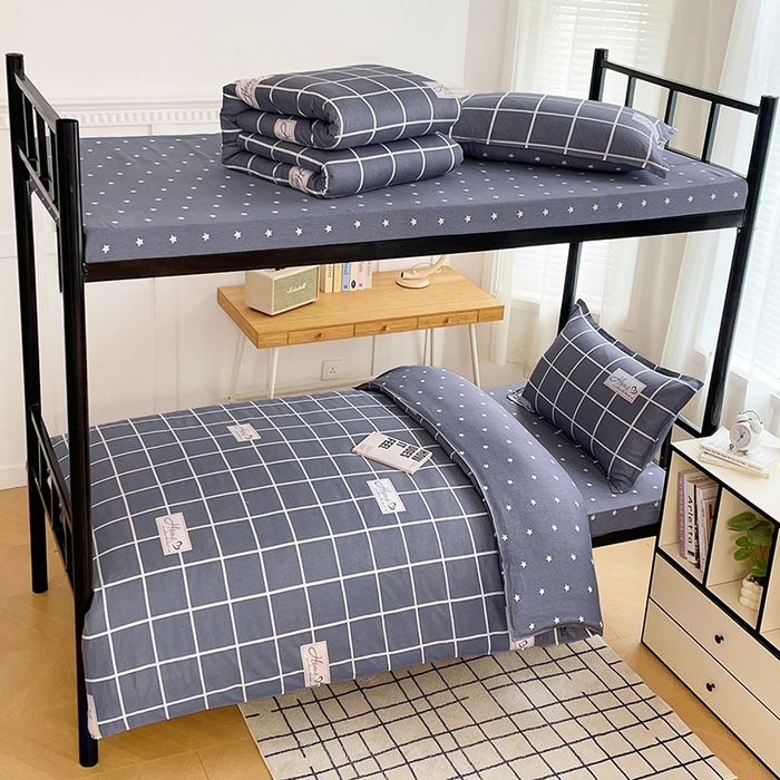 91家纺网 家纺一手货源 找家纺 （总）锦润 2025新款印花12868全棉学生宿舍三件套纯棉六件套